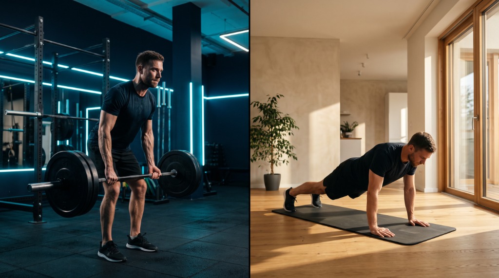 Palestra vs Casa - Allenamento Efficace Uomo Moderno